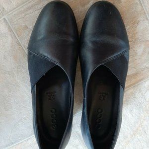 ECCO Felicia Wedge Black Leather EU 38 US 7.5